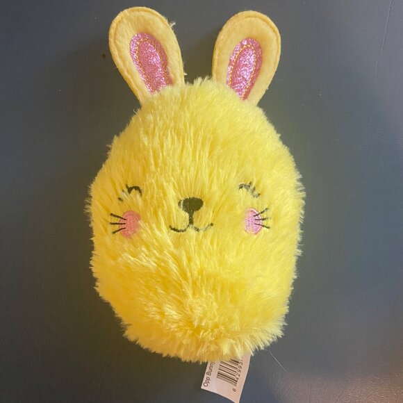 Walmart Plush Bunny Toys Soft Easter Bunny Dolls Lot of 2 Yellow Green 7.5" - Picture 2 of 9